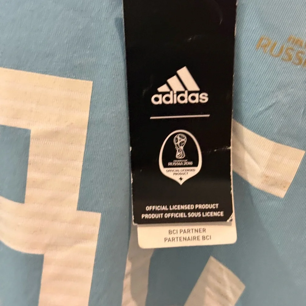 Adidas Sky Blue Graphic Tee FiFA World Cup Rusia‎ 2018